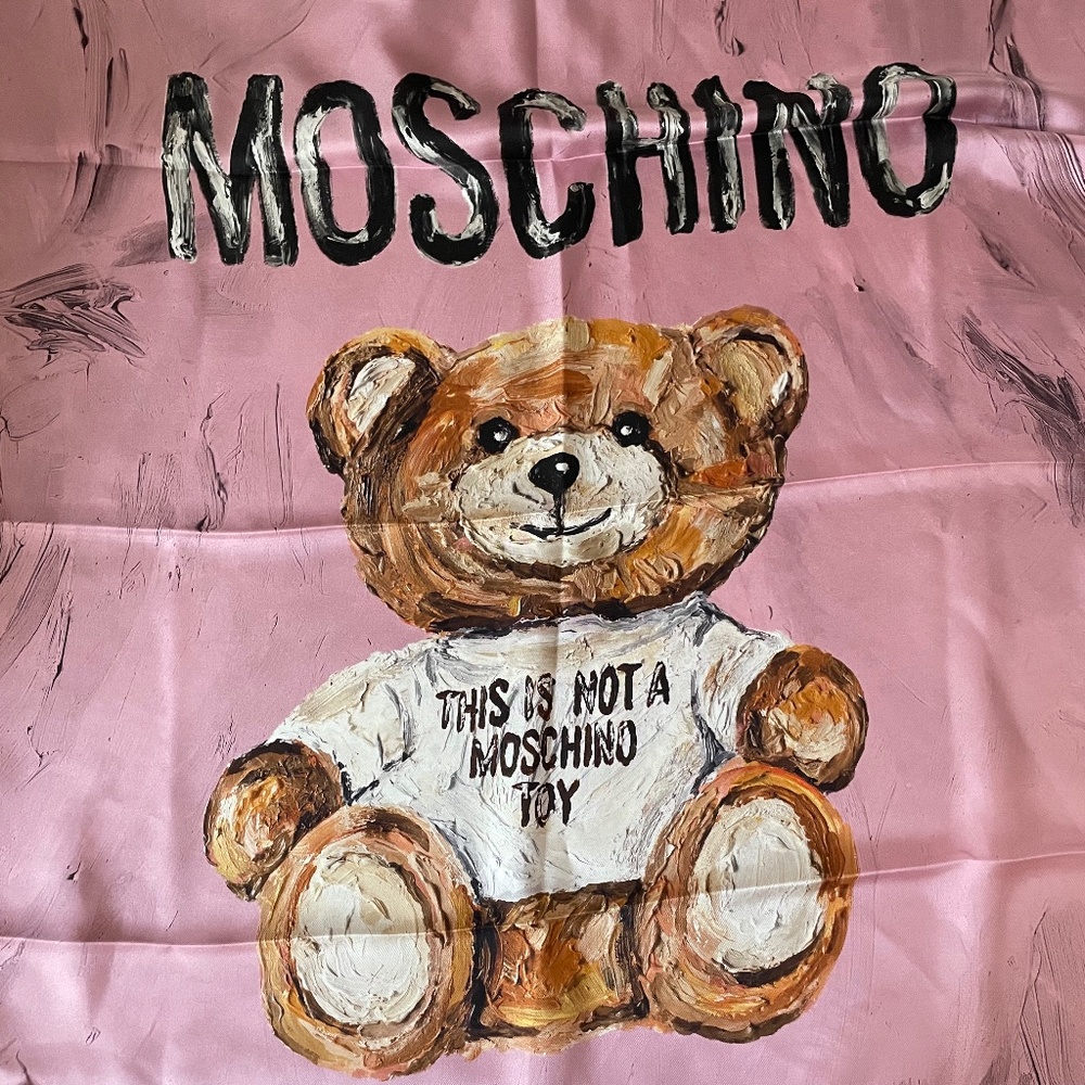 Moschino Couture Teddy Bear-print Silk Scarf from Moschino